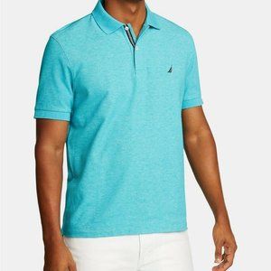 Nautica Performance Deck Shirt Classic Fit Bright Teal Peacock Blue